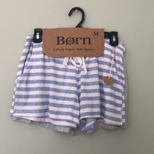 NWT Born 2 Pack of Pajama Shorts